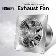 BSBOSS 7-blade metal housing Exhaust Fan Ventilation Industrial Kipas