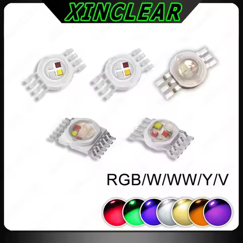 10pcs RGB RGBW RGBWW RGBWY RGBWYV LED COB Chip 3W 5W 6W 9 12W 15W 18W Colorful For 3 5 6 9 12 15 18 