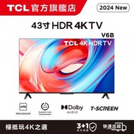 TCL - 43" V6B 4K HDR Google TV (43V6B) 43寸