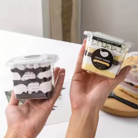 50set, Versatile Dessert Bento Containers for Tofu, Fruit & Mousse, Ideal for Bakery & Takeout – Dur