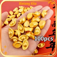 Yuan Bao Gold 100pcs Yen Pao Small Chinese Ancient Decoration Display Yuan Bao Decoration