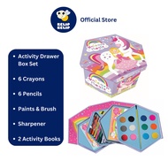 Unicorn Magic Activity Drawer Book Gift Set for Kids With Activity Books Paints & Stationery