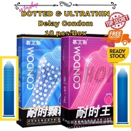 [MALAYSIA READY STOCK] 148 AMANDO Ultra Thin Time Delay big Dotted Condom 10pcs/Box Kondom Tahan Lam