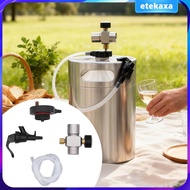 [Etekaxa] Mini Keg Dispenser Kit with Beer Line and Picnic Tap Lightweight Home Brewing Beer Faucet 