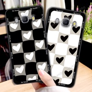 Samsung J310 / J3 2016 / J5 2016 / J5 10 / J7 2016 / J710 case printed with checkered heart pattern,