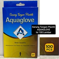 AQUAGLOVE - Plastic Gloves, 100 Sheets 50 Pairs of HDPE