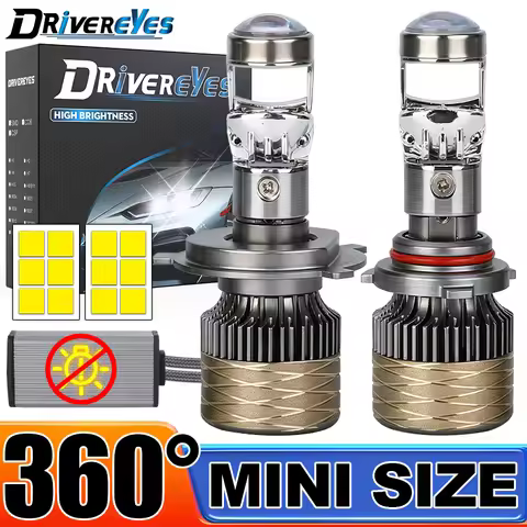 2Pcs H7 LED Headlight Bulbs With Projector Lens H4 H11 H8 H9 9005 HB3 9006 HB4 6000K High Low Beam L