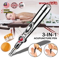 3in1 Electronic Meridian Acupuncture Point Massage Pen Therapy Pain Relief / Pen Terapi Akupuntur