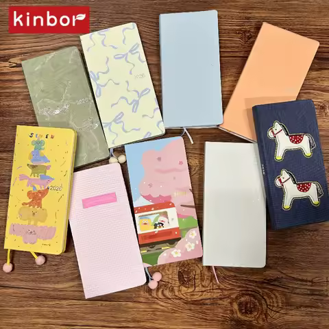 Kinbor 2026 Year Weeks Plan Notebook Slim Pocket Fashion Weekly Planner Daily Writing Record Journal
