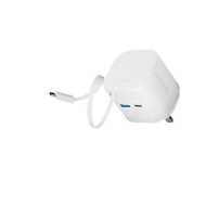 陽光 - MPE-65WH 2端口插牆式充電器 伸縮USB-C充電線 65W (白色)