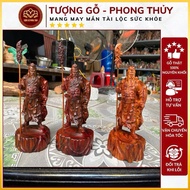 The best feng shui statue of a mandarin brings vitality, fortune, and luck in the house, red rosewoo