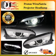 Proton Wira/Satria/Putra Projector Headlamp With Eyelip LED Projector Glass Eyelip LED