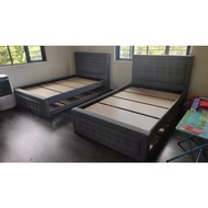 DIG’GIE BED’FRAME WITH SIN’GLE PULL’OUT GREY ( QUEENSIZE 60*75 / FULL DOUBLE 54*75 / DOUBLE 48*75 )