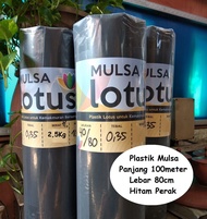 mulsa plastik mulsa hitam perak lotus 1 rol  lebar 80 cm panjang 100 meter tanaman cabe bawang tomat timun kacang sayuran tebal kuat bagus murah