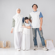 Kaos Keluarga - Baju Couple Family set - Baju Atasan Polos Oversize Sarimbit Cemara Senada Series