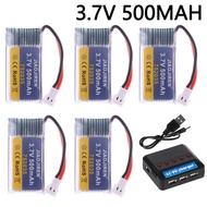 3.7v 500mah 752035 Lipo With Charger For H107 H31 Ky101 E33c E33 Rc Drone Helicopter Spare Parts 3.7