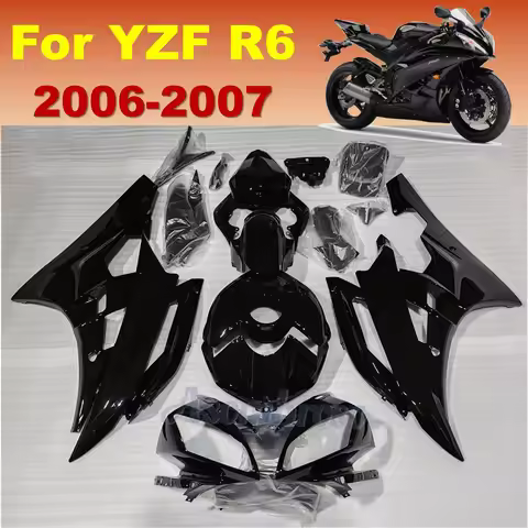 YZF-R6 Motorcycle Accessories Fairing Kit For Yamaha YZF R6 RJ11 2006 2007 YZFR6 06 07 Gloss Black C