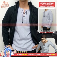 Jacket Hoodie AOT Attack On Titan Eren Yeager Final Season Abu Gray Yaegerist SET Kaos Cosplay MyHobbyTown