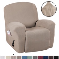 4Pcs/ชุด Sofa Recliner ผ้าคลุมเก้าอ้อีลาสติกเก้าอี้หุ้มปลอกแบบปรับเอนได้เด็กขี้เกียจปกเก้าอี้ Lounger เดี่ยวโซฟาผ้าคลุมโซฟา