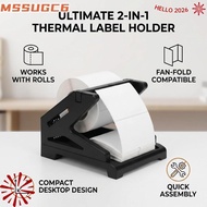 MSSUGC6 Label Holder, Compact Desktop Design 2 In 1 Design Desktop Thermal Printer Stand, Compact Pl