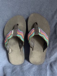 Teva 彩色織帶厚底拖鞋