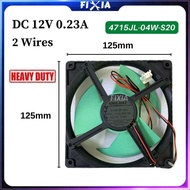 Heavy Duty DC12V 0.23A (2 Wires) 125*125*20mm NMB-MAT 4715JL-04W-S20 Toshiba GR-WG76MDAZ GR-W77MD Ax