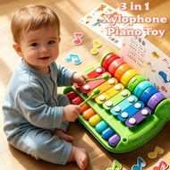 Baby Xylophone Piano Toy Early Educational Percussion Instrument Mainan Hand Knock Xylophone Toy