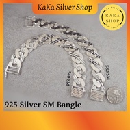 Original 925 Silver SM Bracelet Bangle For Men (540SM/580SM) | Gelang Tangan SM Bangle Lelaki Perak 925 | Ready Stock