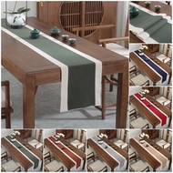 New Chinese Style Cotton Table Runner Cloth 4 6 8 10 Seater Modern Minimalist Ikea Table Runners for TV Cabinet Raya Christmas Home Decor