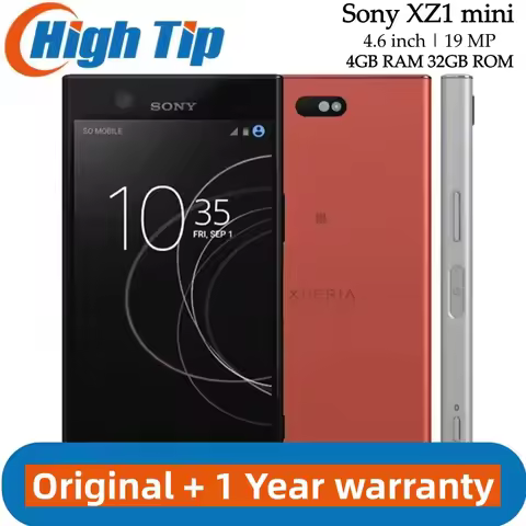 Unlocked Original Sony Xperia XZ1 Compact Mobile Phone 4.6" Snapdragon 835 Octa-Core 4GB RAM 32GB RO