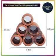 (6 Rolls)Pleco House/Small Fishes Shrimp House/ Akuarium Rumah Pleco/Pleco Breeding Cave