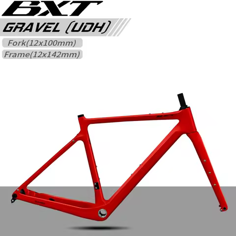 BXT ultralight carbon fiber road bike frame, front and rear flat-mount disc brakes 27.5-inch road bi