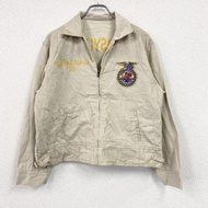FFA jacket, farmer's jacket, corduroy jacket, replica, remade, embroidered, beige, vintage clothing.