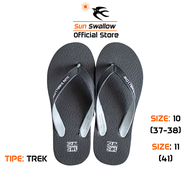 Sandal Jepit Karet Pria Sun Swallow Trek Motif Kulit Warna Hitam