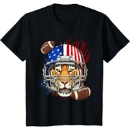 American Football Shirt Tiger USA Football Player Coach T-Shirt