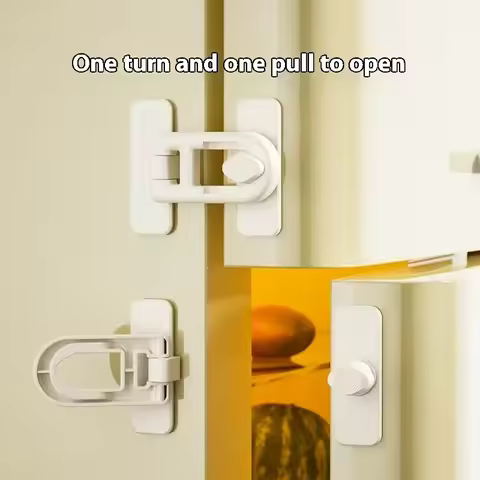 New Plastic Baby Bedside Cabinet Lock Korean Type Drill Glass Akara Door Security Padlock Multifunct
