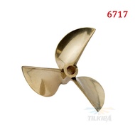Rc Boat Propeller 67/70/72mm 6717 7016 7214 3 blades  Copper Propeller Screw  For 6.35mm 1/4" Prop S