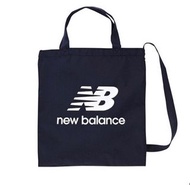 NEW BALANCE 托特包 帆布袋 斜背 深藍