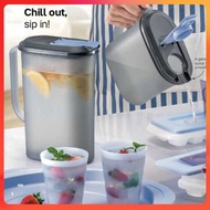 Tupperware Handy Jugs Beverage Drinking Set 2L &amp; 1L Pitcher 330ml Expression Tumbler Cup Cawan Silver Grey Gray Viral