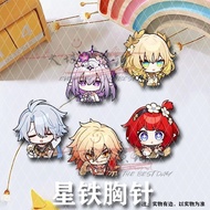 [Bota Shop]Honkai Star Rail Tribios Cute Acrylic Brooch Castorice Aglaea Golden Descendants Schoolba