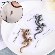 SMILE Lizard Gecko Brooch Bag Clothes Label Pin Suit Accessories Rhinestone
