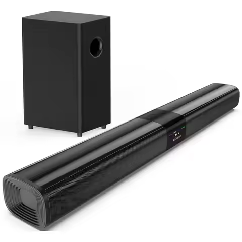 Sound Bar for Smart TV with 5.25 Inch Subwoofer, 100W 24 Inch Soundbar for TV, TV Soundbar with Opti