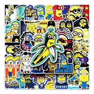 50 Sheets Cartoon Minions Graffiti Stickers Luggage Tablets Car Scooter Decoration Stickers