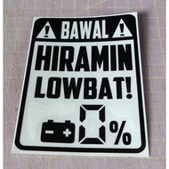 Ebike Sticker BAWAL HIRAMIN machine cut Waterproof