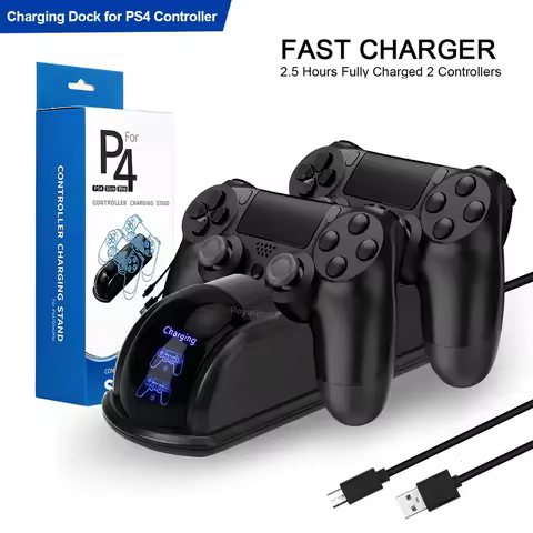 NEW For PS4 Controller Charger Dock Station Fast Charging Station with LED Indicator for PS4/PS4 Sli