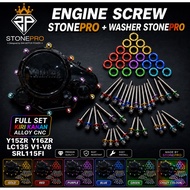 STONEPRO SKRU ENJIN SCREW ENGINE + WASHER SET SRL115FI Y15ZR Y16ZR LC135 LCV8 SAYALA STYLE