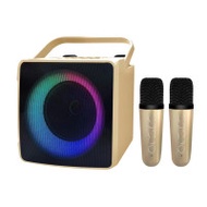 SDRD SD508 雙人對唱麥克風音箱 - 金色 | EQ/變聲效果 | 一鍵消音 | 唱K神器