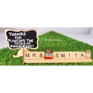 [Dhanviha Gifts] Customized Name Stand Wood