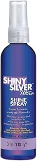 One 'n Only Shiny Silver Ultra Shine Spray - Purple Hair Shine Spray & Brightening Gloss with UV and