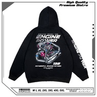 RACING JACKET "ENGINE POWER (Racing Hoodie) Ha'el Apparel" MEN'S HOODIE BIG SIZE (M - 6XL) MEN'S HOO